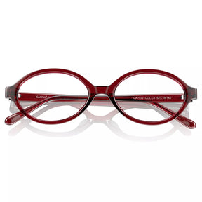 IGIOO Ovalen CA7032-C4 Red Acetate Oval Prescription Glasses Eyeglasses for Women, Folded View