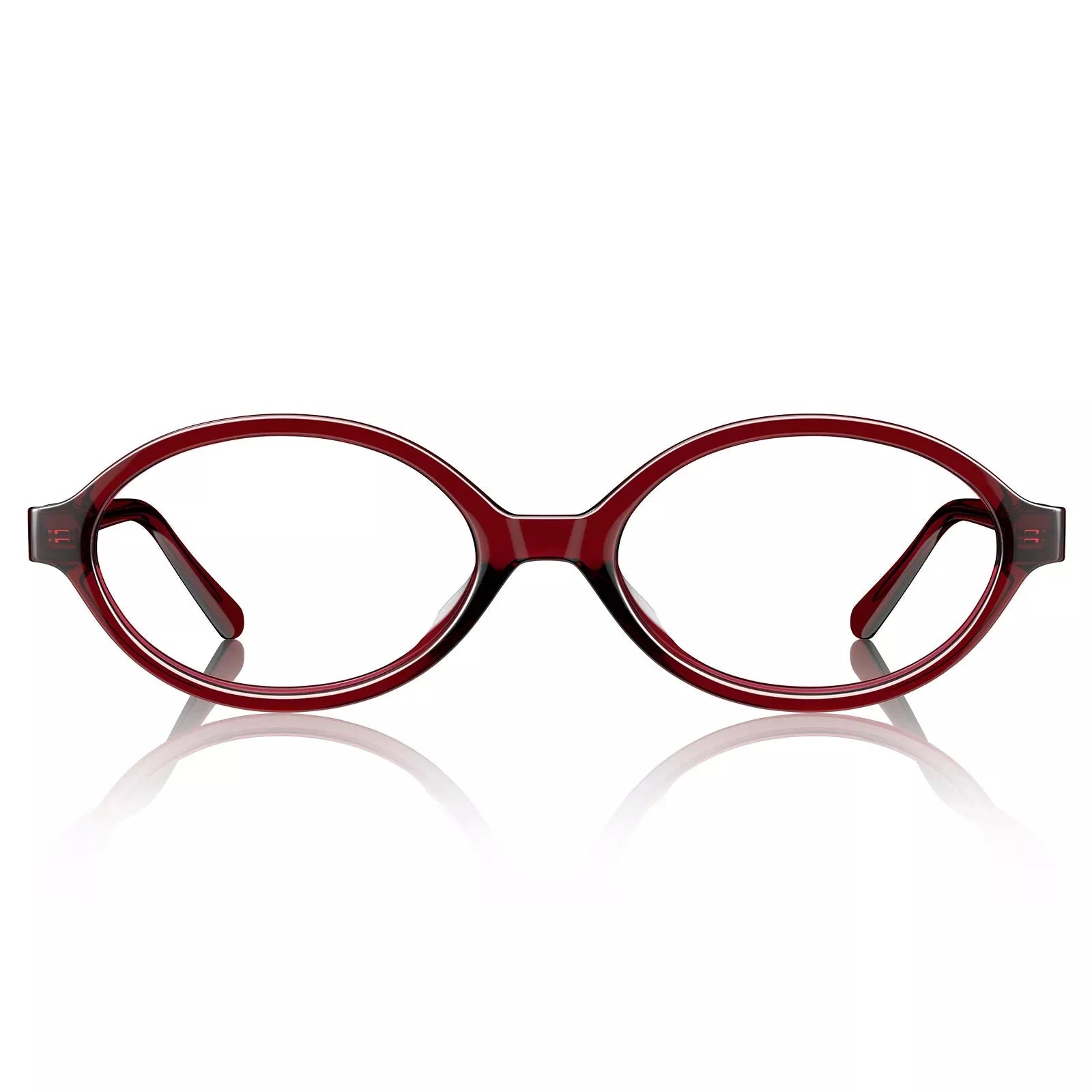IGIOO Ovalen CA7032-C4 Red Acetate Oval Prescription Glasses Eyeglasses for Women, Front View