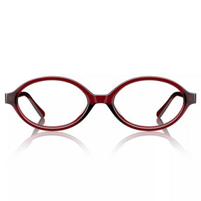 IGIOO Ovalen CA7032-C4 Red Acetate Oval Prescription Glasses Eyeglasses for Women, Front View