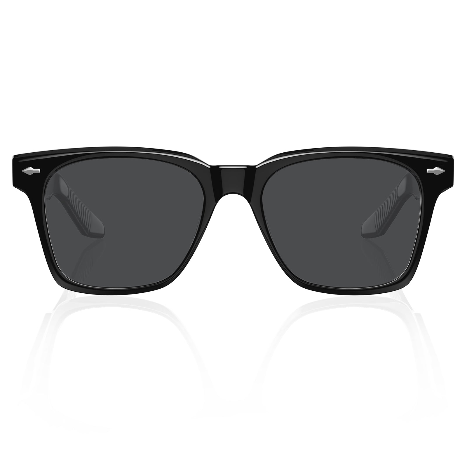IGIOO Peoria-C1 Black Heart Polarized Sunglasses for Men, front view