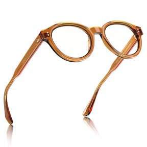 IGIOO Primrose CA5403-FC03 Orange Acetate Round Prescription Glasses Eyeglasses for Unisex, Angle View