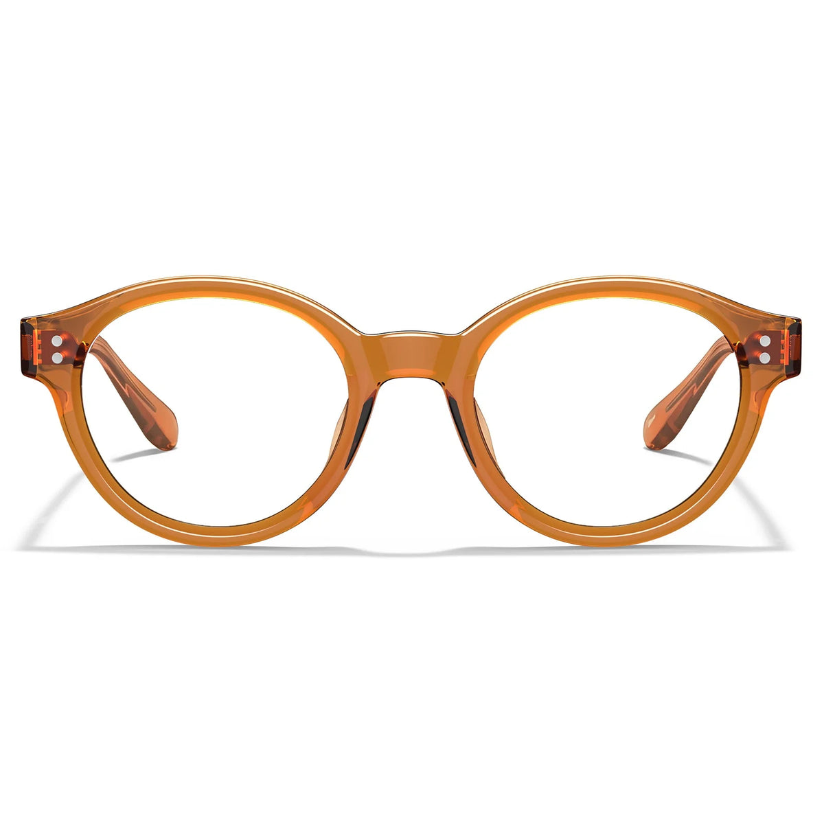 IGIOO Primrose CA5403-FC03 Orange Acetate Round Prescription Glasses Eyeglasses for Unisex, Front View