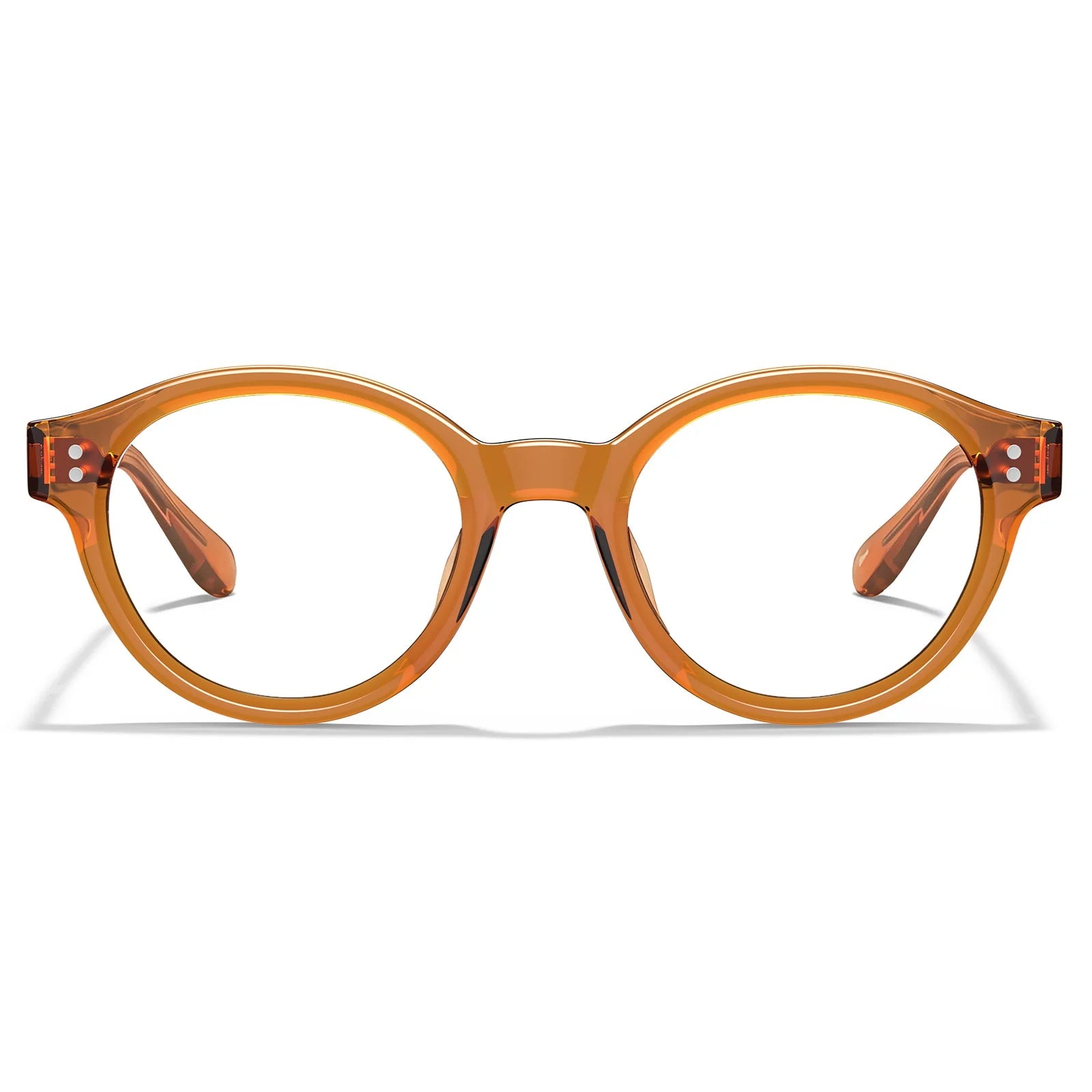 IGIOO Primrose CA5403-FC03 Orange Acetate Round Prescription Glasses Eyeglasses for Unisex, Front View