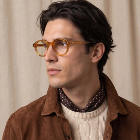 IGIOO Primrose CA5403-FC03 Orange Acetate Round Prescription Glasses Eyeglasses for Unisex, Lifestyle View