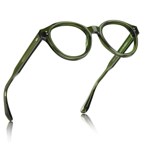IGIOO Primrose CA5403-FC06 Green Acetate Round Prescription Glasses Eyeglasses for Unisex, Angle View