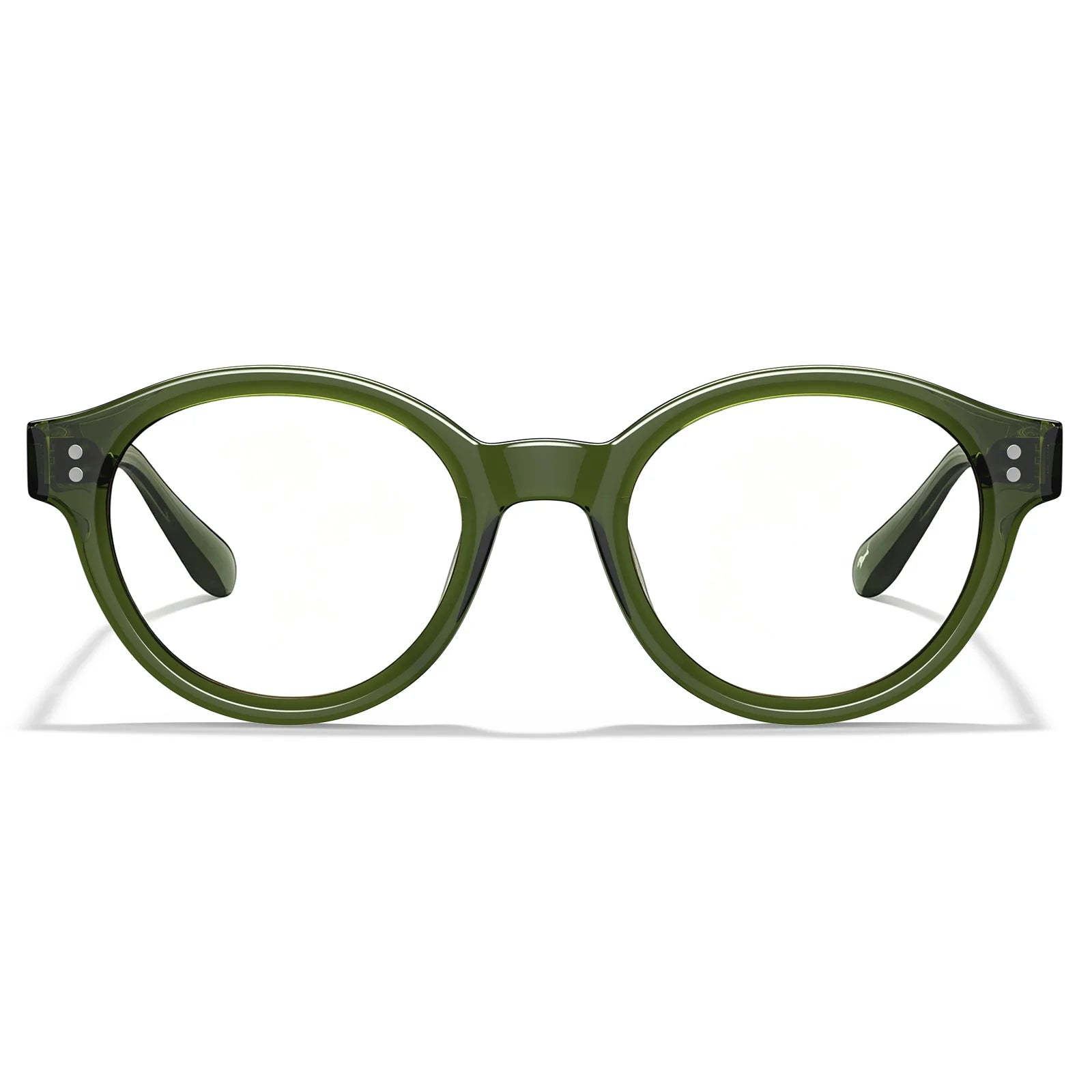 IGIOO Primrose CA5403-FC06 Green Acetate Round Prescription Glasses Eyeglasses for Unisex, Front View