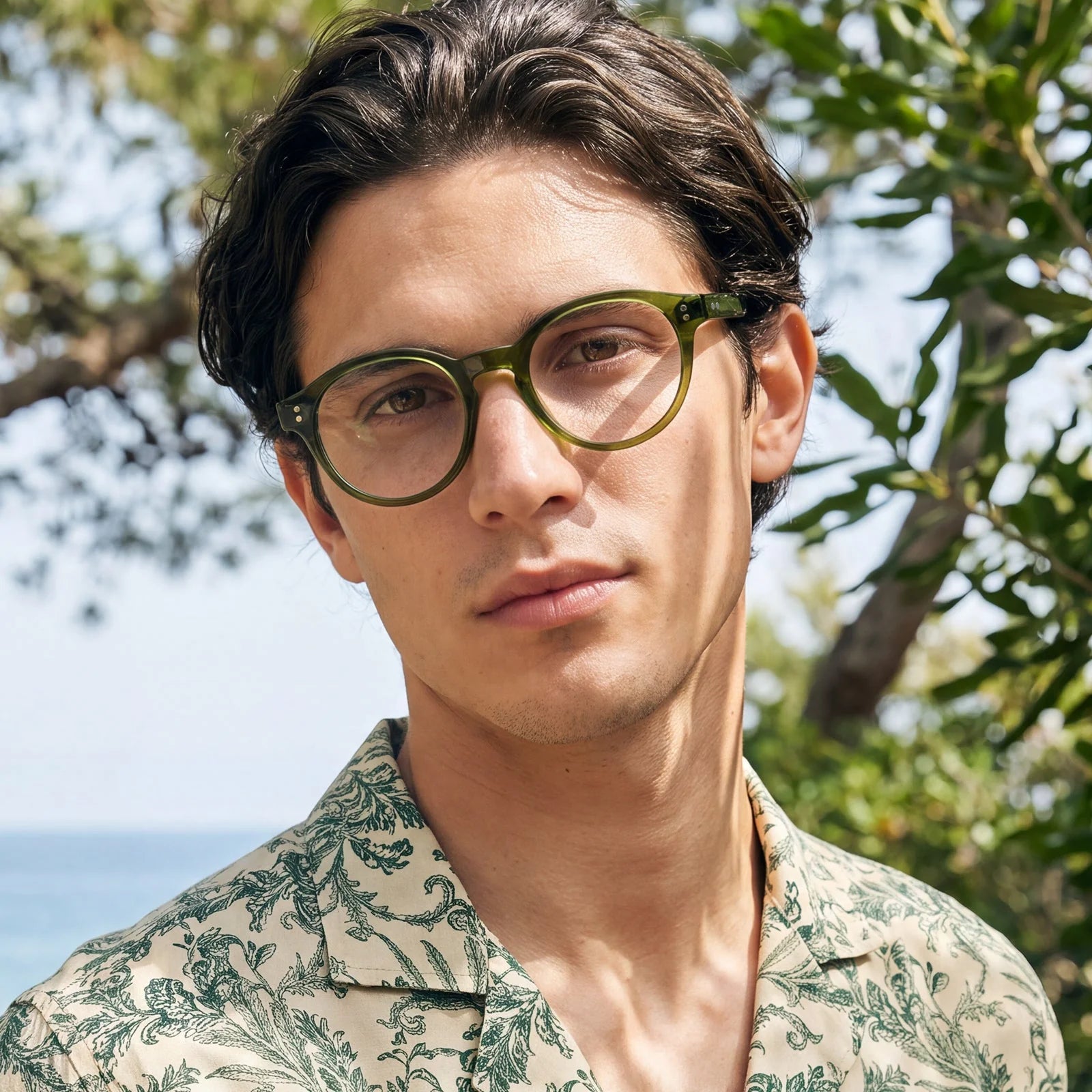 IGIOO Primrose CA5403-FC06 Green Acetate Round Prescription Glasses Eyeglasses for Unisex, Lifestyle View