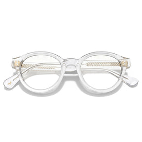 IGIOO Primrose CA5403-FC10 Clear Acetate Round Prescription Glasses Eyeglasses for Unisex, Angle View