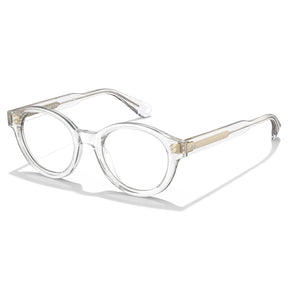 IGIOO Primrose CA5403-FC10 Clear Acetate Round Prescription Glasses Eyeglasses for Unisex, Flatlay View