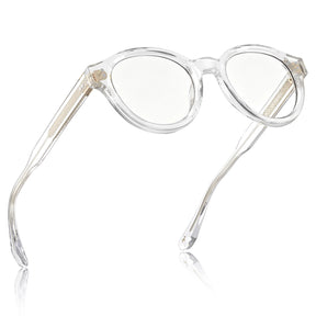 IGIOO Primrose CA5403-FC10 Clear Acetate Round Prescription Glasses Eyeglasses for Unisex, Folded View