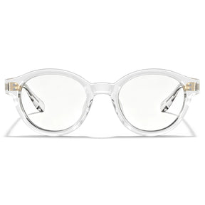 IGIOO Primrose CA5403-FC10 Clear Acetate Round Prescription Glasses Eyeglasses for Unisex, Front View