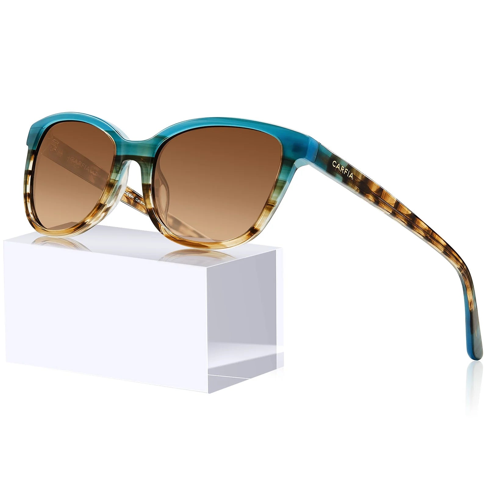 IGIOO Safari CA5287-C08 Multicolor Acetate Cat Eye Polarized Sunglasses for Women, Scene View
