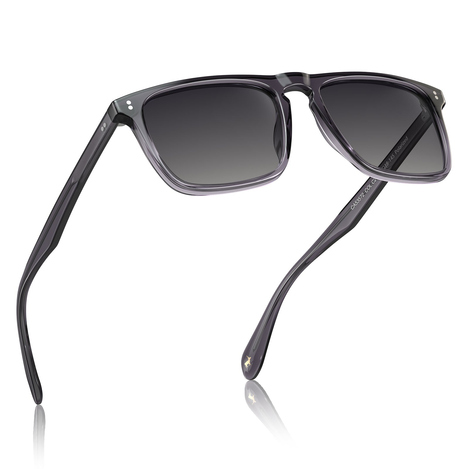 IGIOO Shelton-C20 men grey acetate prescription sunglasses, side view	