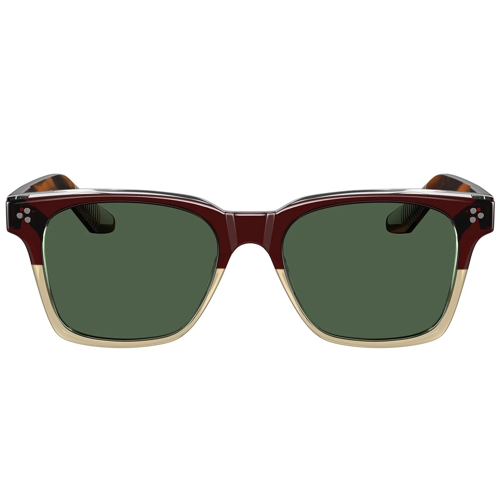 IGIOO Simba CA31109-C02 Wine Red Champagne Acetate Square Polarized Sunglasses for Men, Front View
