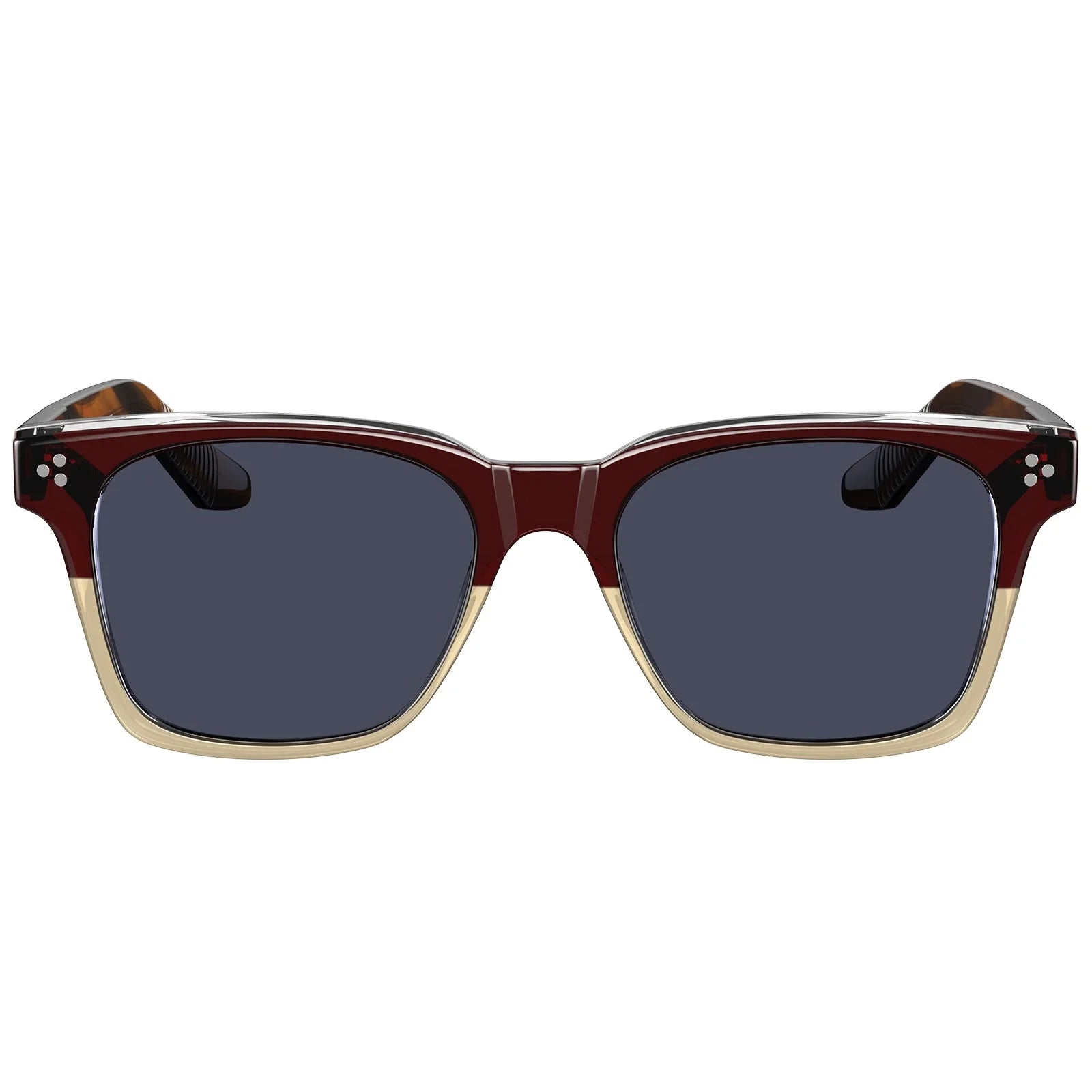 IGIOO Simba CA31109-C03 Wine Red Champagne Acetate Square Polarized Sunglasses for Men, Front View