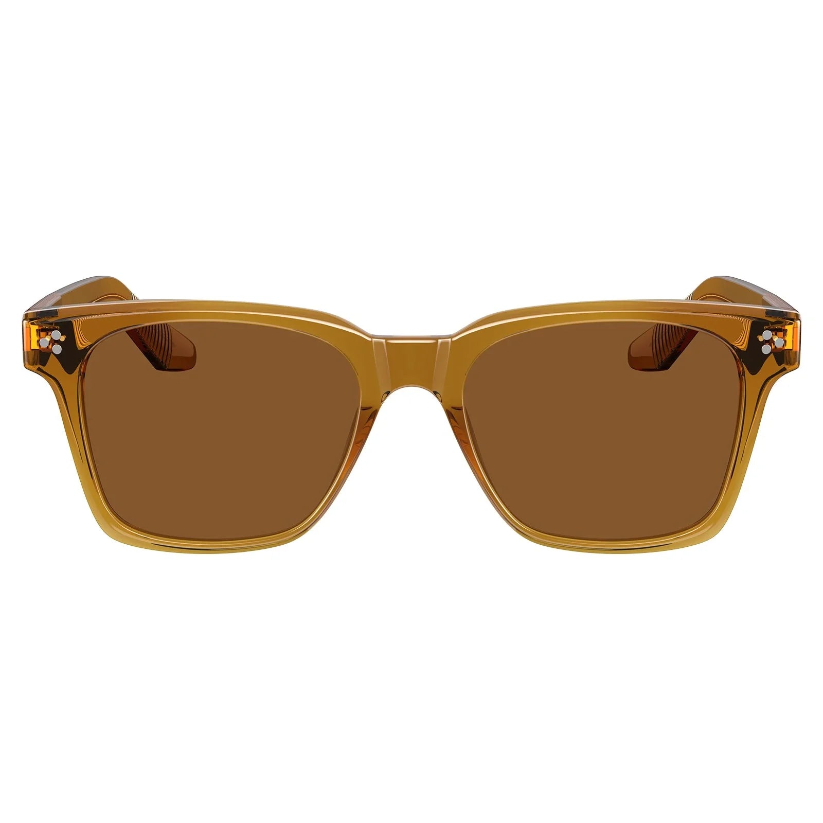 IGIOO Simba CA31109-C05 Amber Acetate Square Polarized Sunglasses for Men, Front View