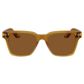 IGIOO Simba CA31109-C05 Amber Acetate Square Polarized Sunglasses for Men, Front View