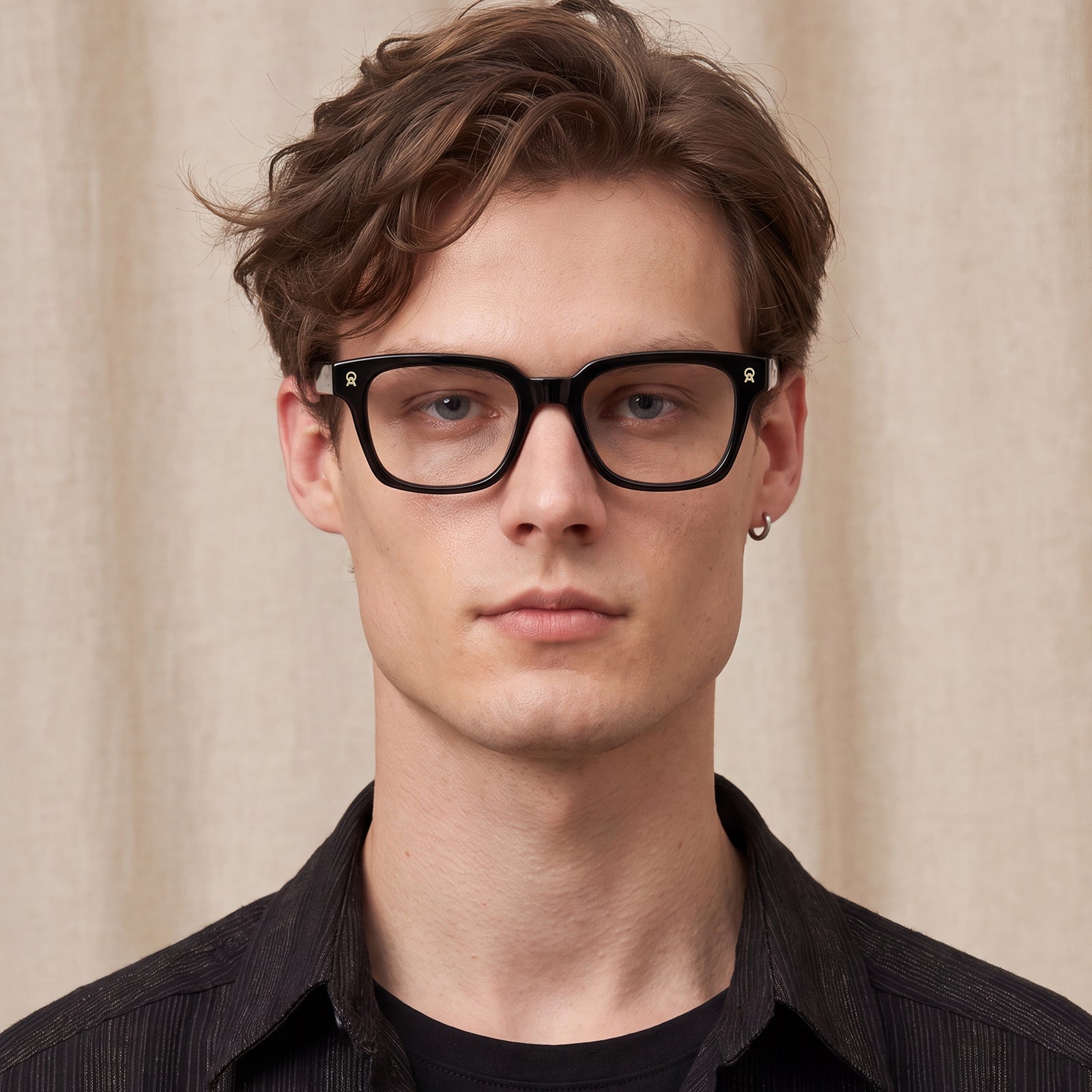 IGIOO Black Acetate Eyeglasses Italian Designer Frames for men lifestyle