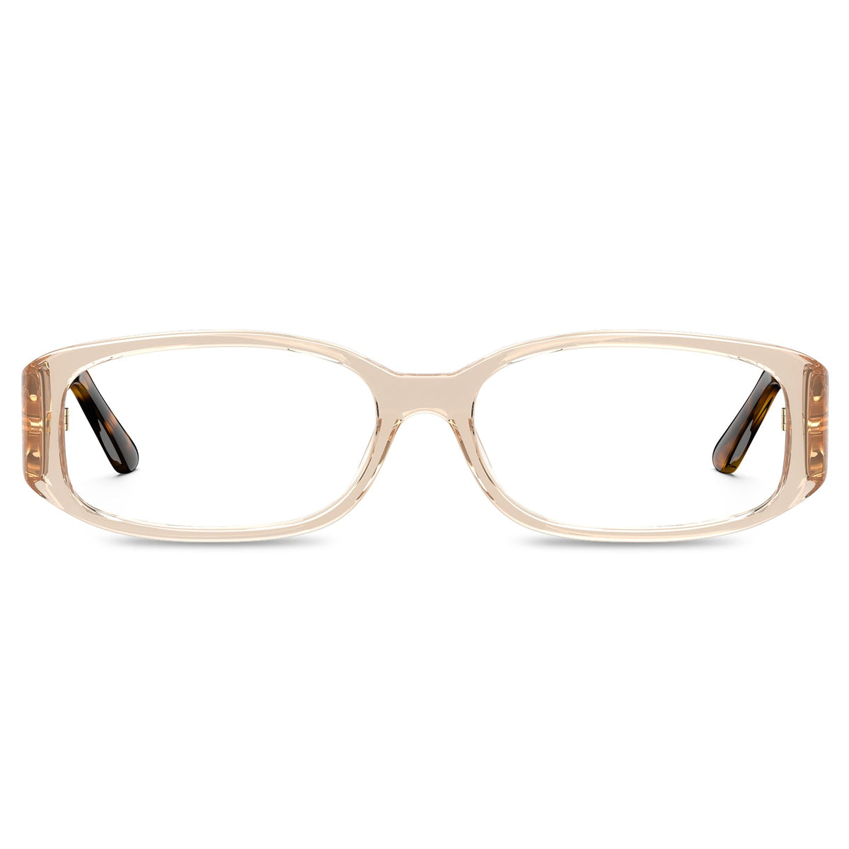 IGIOO Crystal Clear Acetate Eyeglasses Transparent Frame with Tortoiseshell Deer Logo Temple front