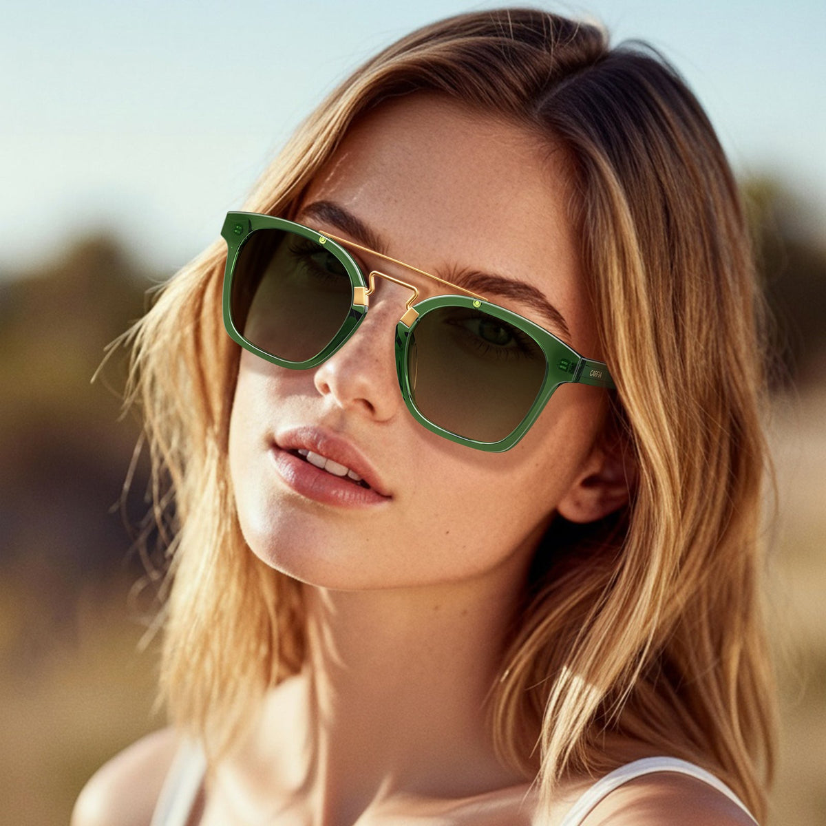 IGIOO Retro Square Sunglasses Women Men UV400 Double Bridge Acetate Shades women lifestyle