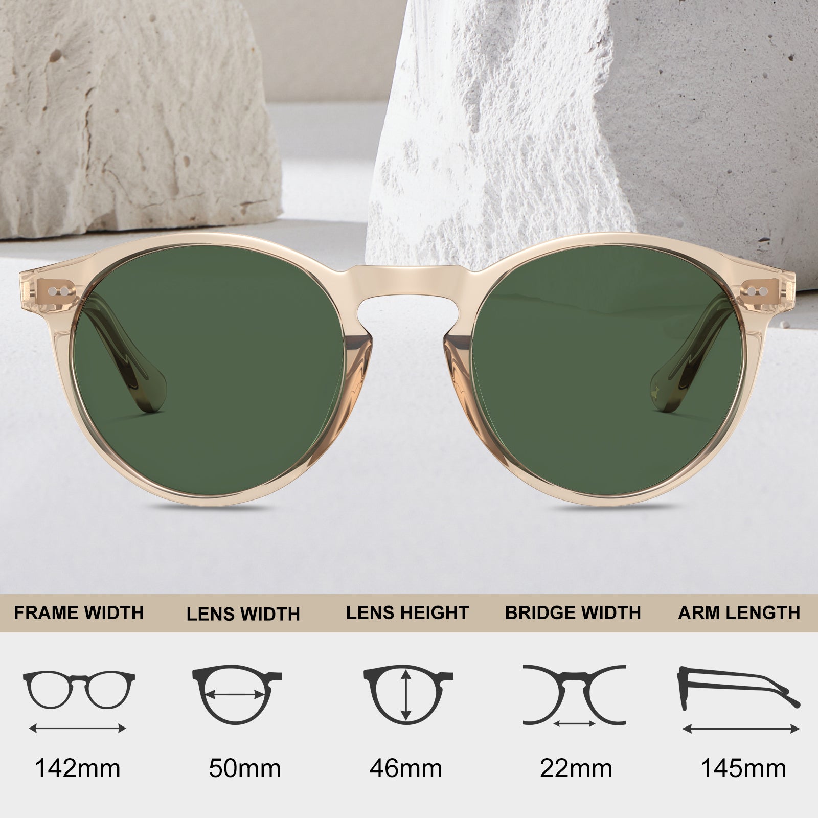 IGIOO Olivier-L05 Acetate Sunglasses for Men, Additional View