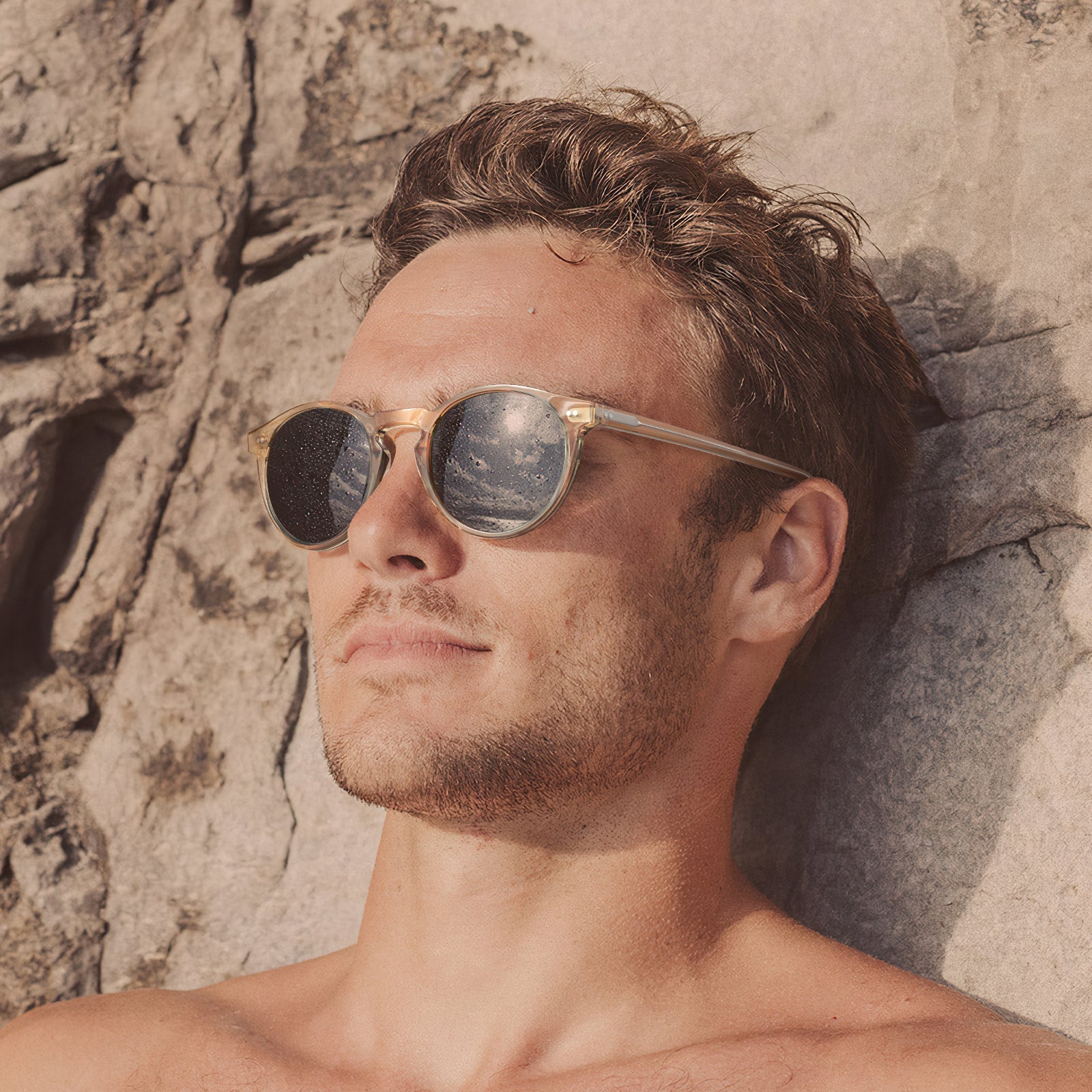 IGIOO Olivier-L05 Acetate Sunglasses for Men, Three-Quarter View
