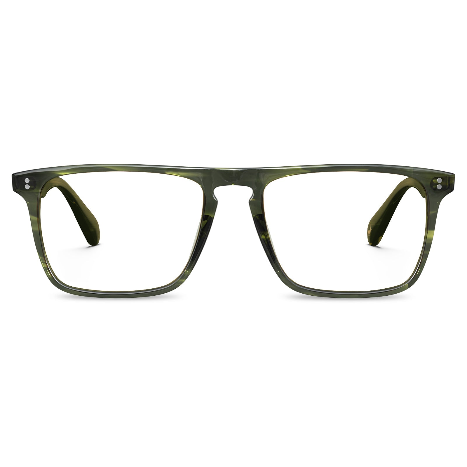 men-new-classic-acetate-frame-green-and-black-eyeglasses-front
