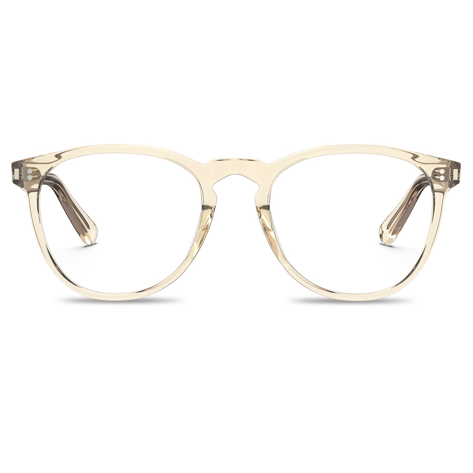 Orlanda CA2307FL05 transparent gold Italian acetate eyeglasses front view