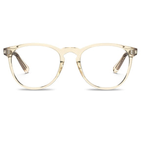 Orlanda CA2307FL05 transparent gold Italian acetate eyeglasses front view