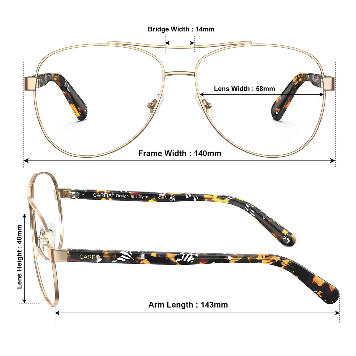Gold Poptart Eyeglasses