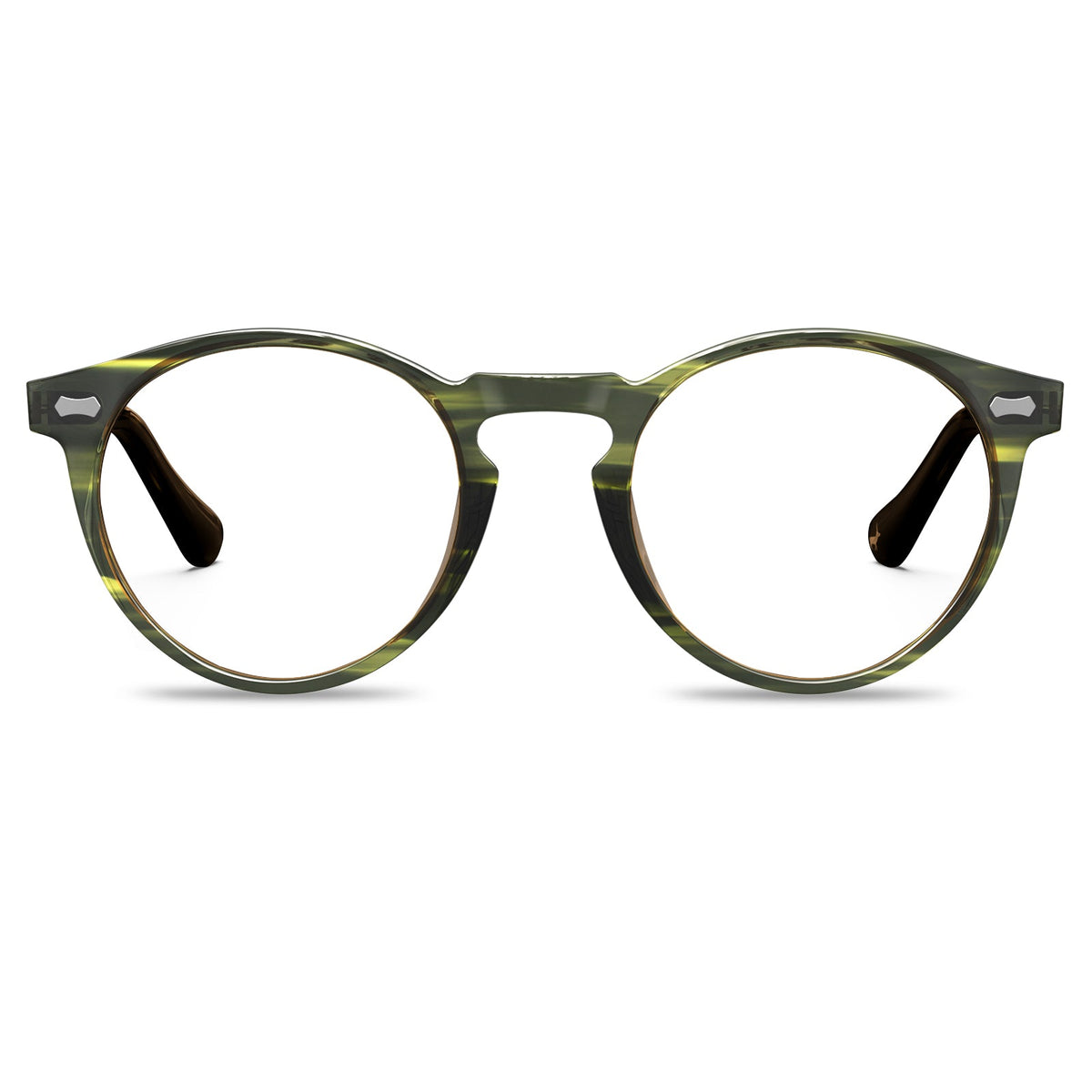 round-frame-eyeglasses-green-acetate-frames-unisex-carfia-eyewear-front