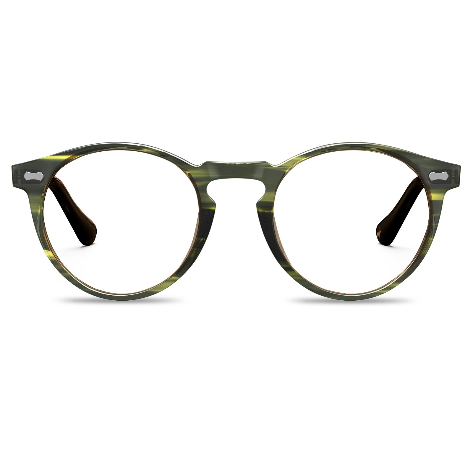 round-frame-eyeglasses-green-acetate-frames-unisex-carfia-eyewear-front