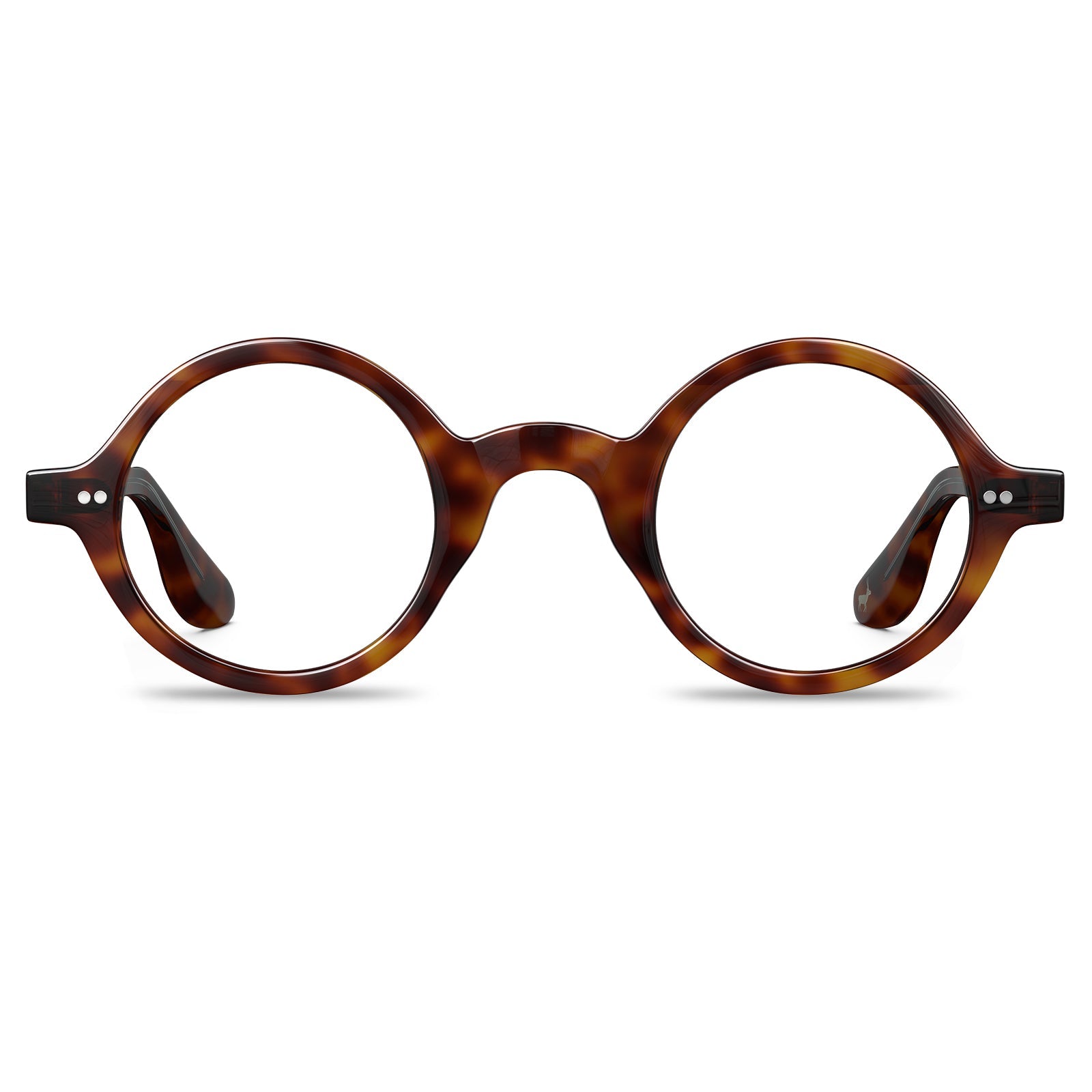 IGIOO-round-transparent-eyeglasses-lightweight-acetate-front