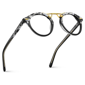tortoise-acetate-eyeglasses-black-and-white-round-full-rim-frame-everyday-use-eyewear-fly