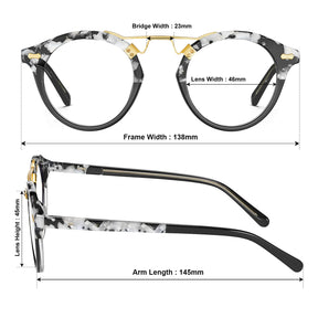 tortoise-acetate-eyeglasses-black-and-white-round-full-rim-frame-everyday-use-eyewear-size