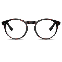 IGIOO-tortoise-acetate-round-frame-eyeglasses-classic-and-distinct-two-silver-rivets-eyewear-front