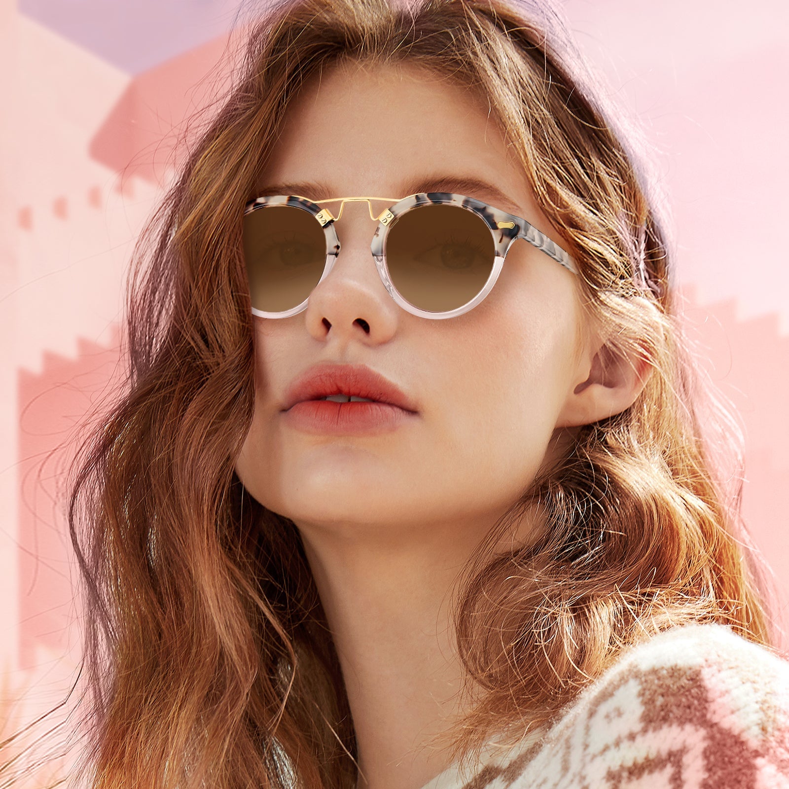 IGIOO AvonPark-C24-RX Tortoise Acetate Heart Polarized Eyeglasses for Women, Side View