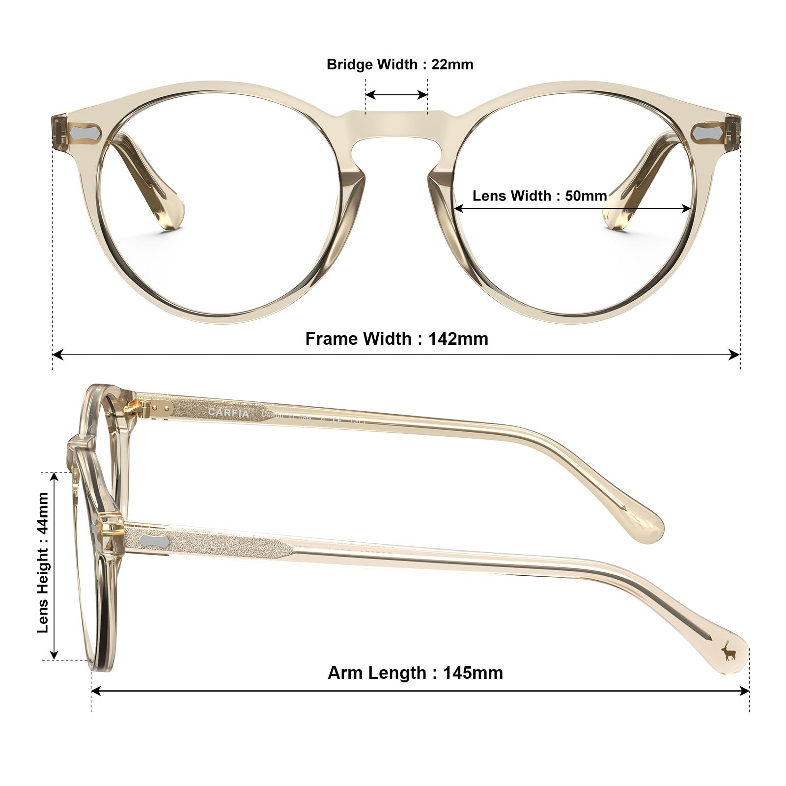 vintage-round-frame-eyeglasses-gold-acetate-frames-unisex-carfia-eyewear-size