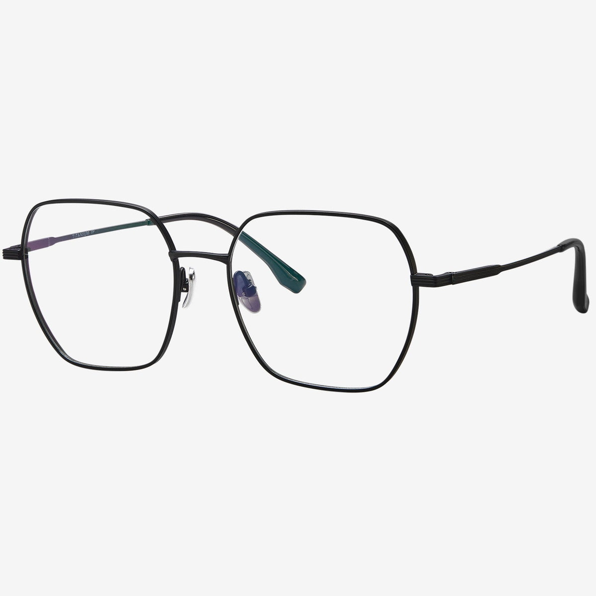 Cipher geometric titanium eyeglasses, view 2