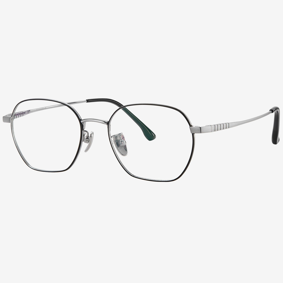 Blocks geometric titanium eyeglasses, view 2