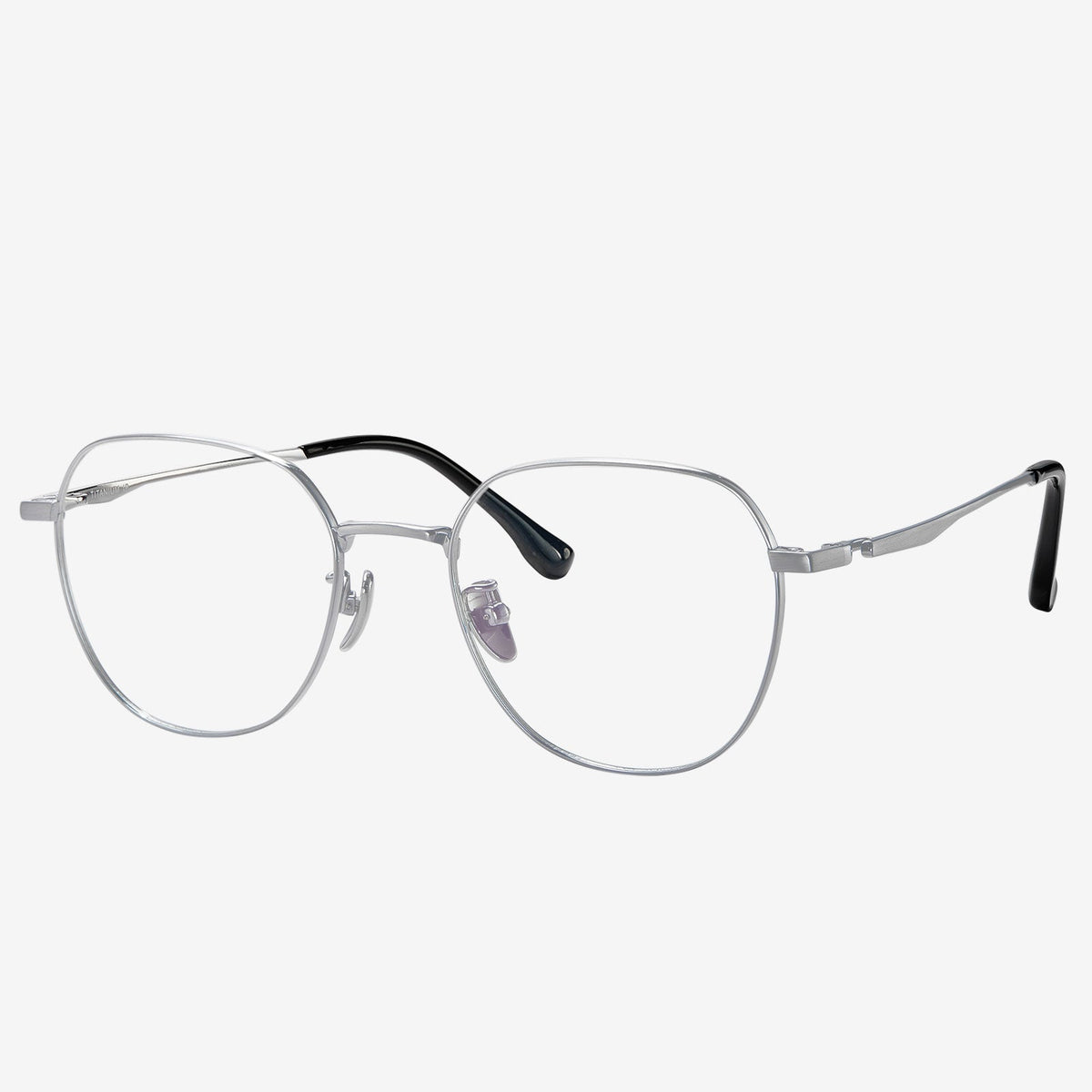 Gauzy geometric titanium eyeglasses, view 2