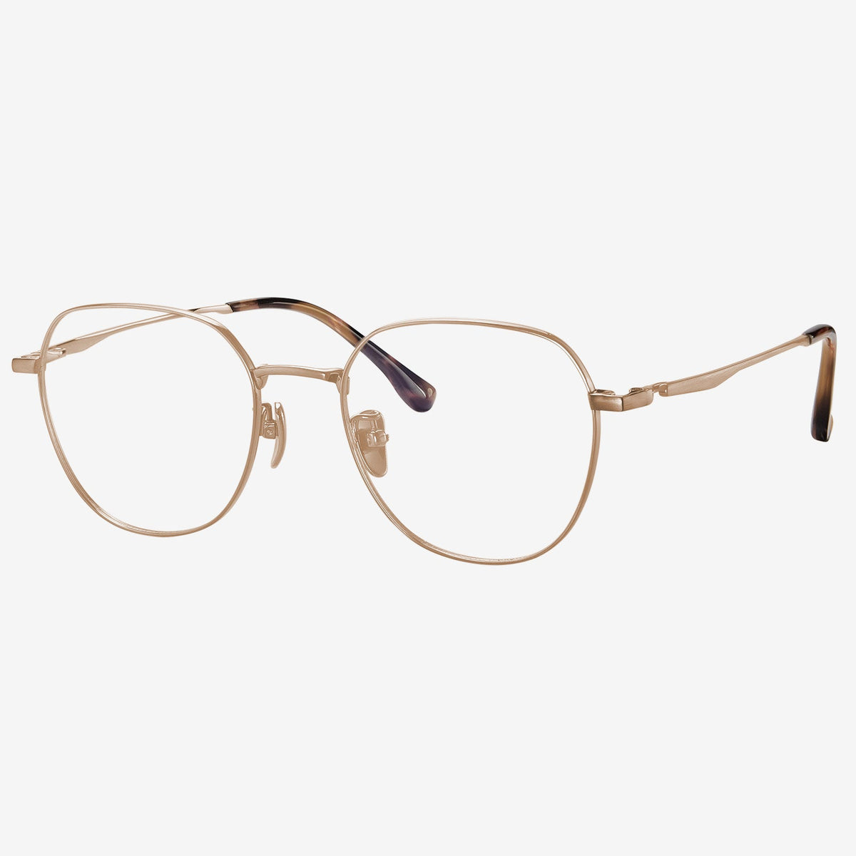 Gauzy geometric titanium eyeglasses, view 2