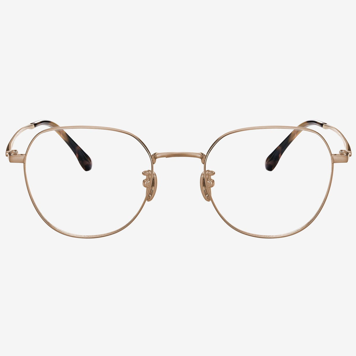 Gauzy geometric titanium eyeglasses, view 1