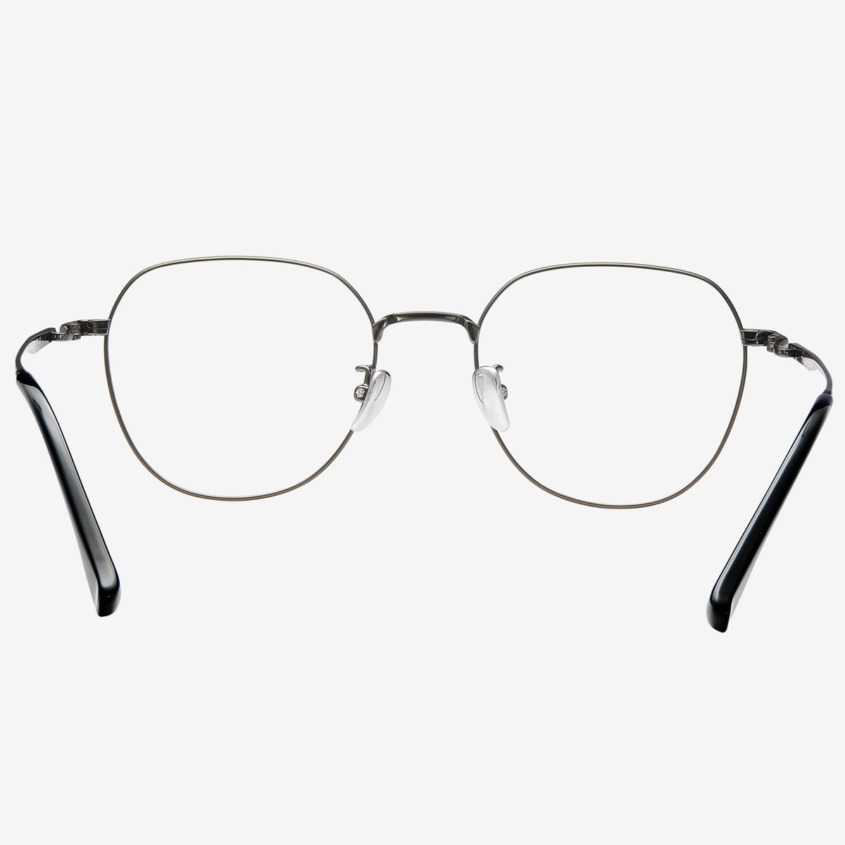 Gauzy geometric titanium eyeglasses, view 4