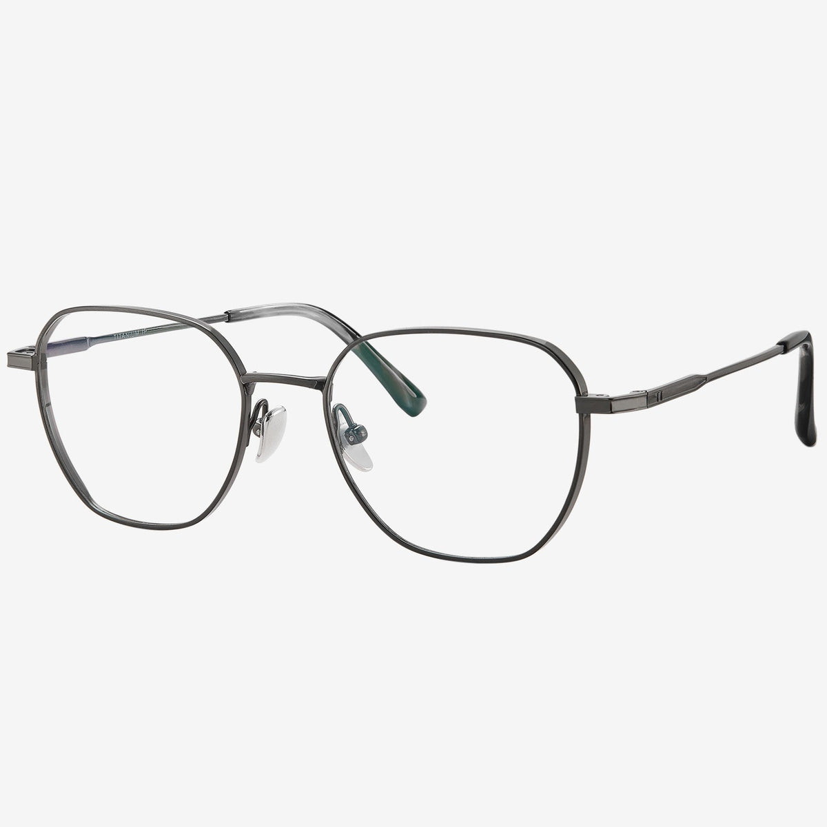 Echo geometric titanium eyeglasses, view 1