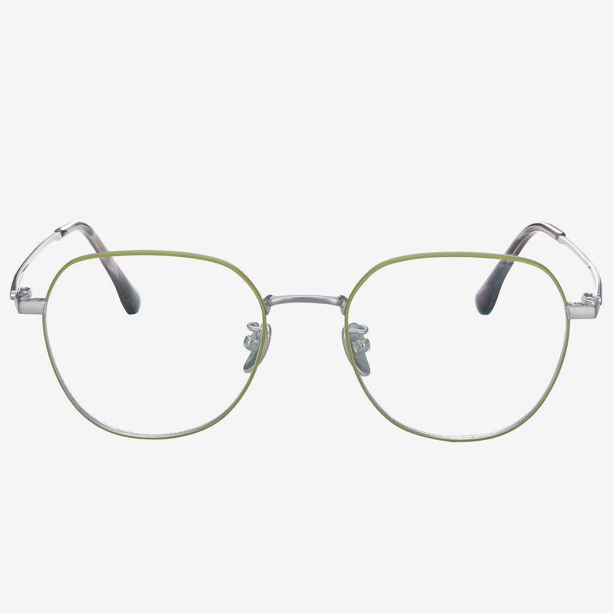 Gauzy geometric titanium eyeglasses, view 8