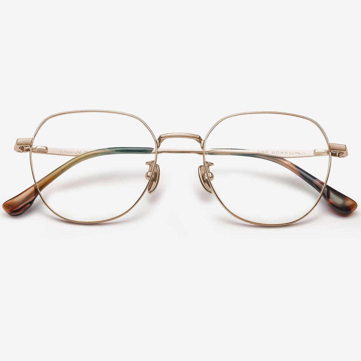 Gauzy geometric titanium eyeglasses, view 5