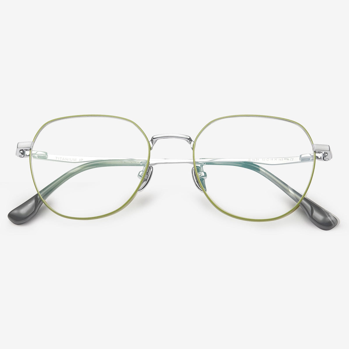 Gauzy geometric titanium eyeglasses, view 5