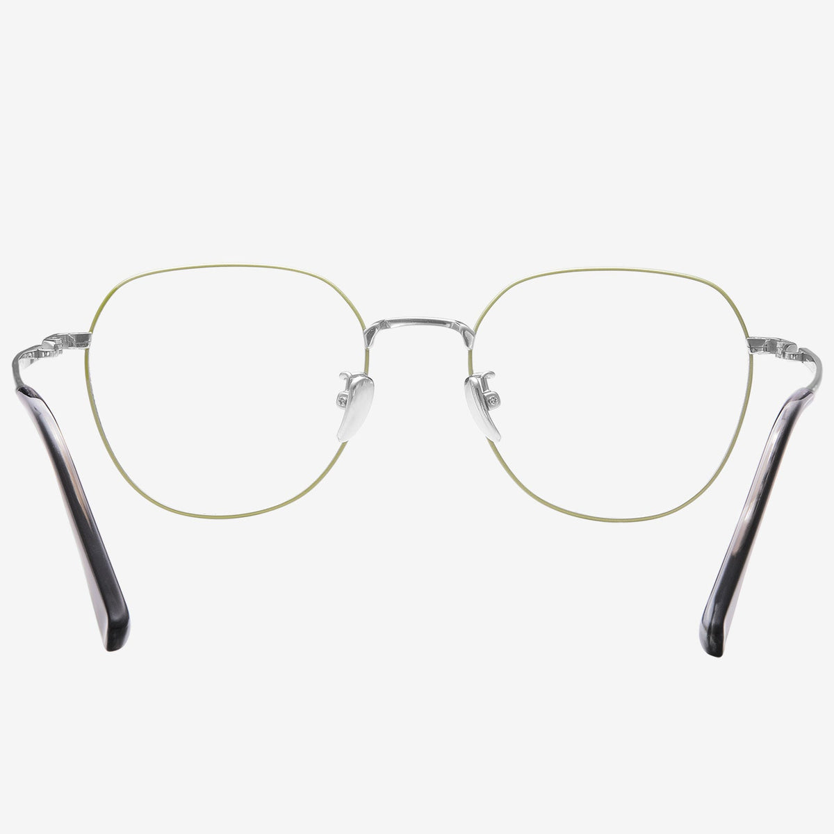 Gauzy geometric titanium eyeglasses, view 4