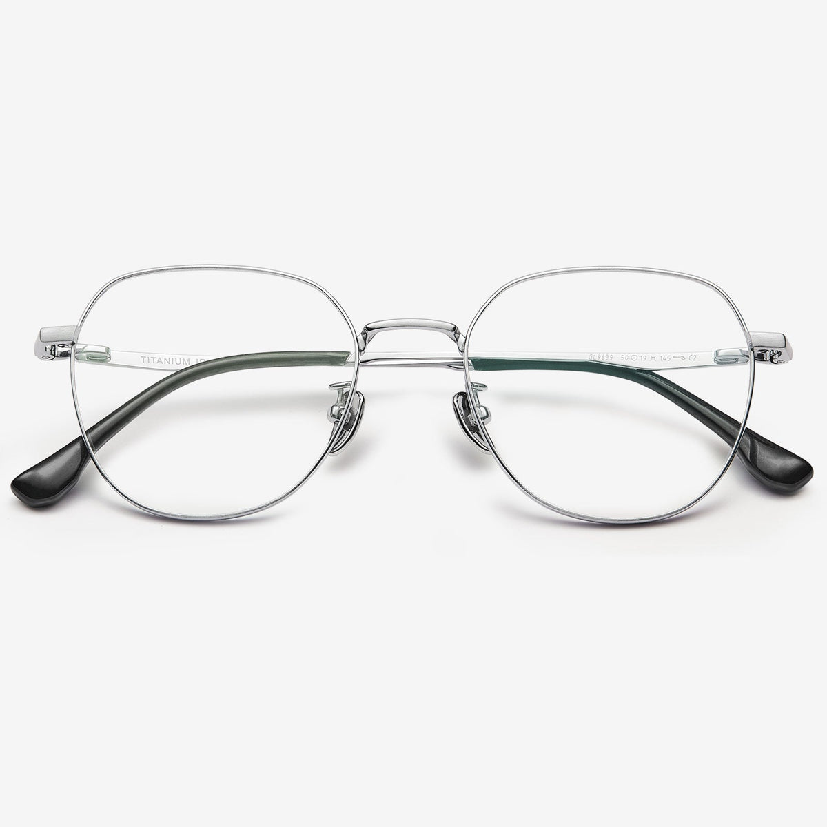 Gauzy geometric titanium eyeglasses, view 5